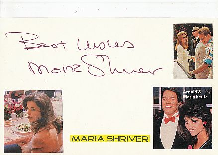 Maria Shriver  Autorin + Journalistin Autogramm Karte original signiert 