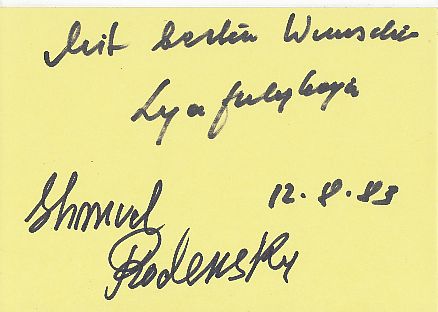 Shmuel Rodensky † 1989  Film & TV Autogramm Karte original signiert 