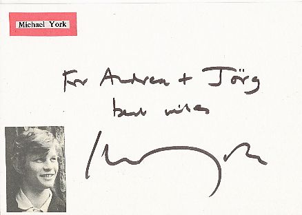Michael York  Film & TV Autogramm Karte original signiert 