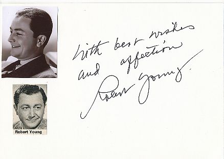 Robert Young † 1998  Film & TV Autogramm Karte original signiert 