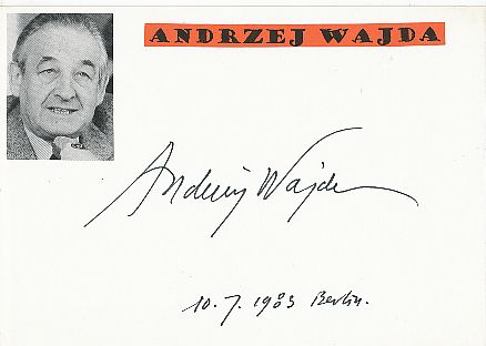 Andrzej Wajda † 2016  Regisseur  Film & TV Autogramm Karte original signiert 