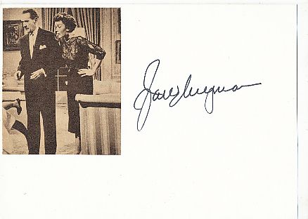 Jane Wyman † 2007  Film & TV Autogramm Karte original signiert 