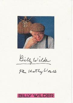 Billy Wilder † 2002 Regisseur Film & TV Autogramm Karte original signiert 