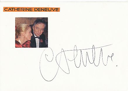 Catherine Deneuve  Film & TV Autogramm Karte original signiert 