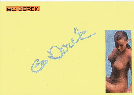 Bo Derek  Nackt  Film & TV Autogramm Karte original signiert 