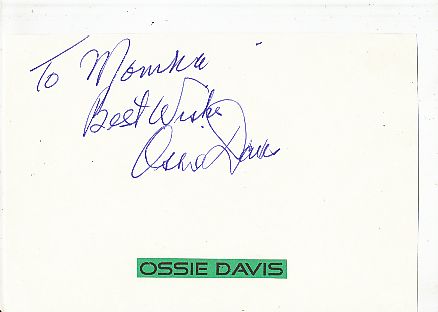 Ossie Davis † 2005  Film & TV Autogramm Karte original signiert 