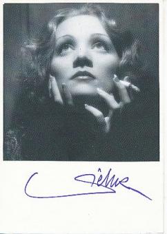Marlene Dietrich † 1992  Film & TV Autogramm Karte original signiert 