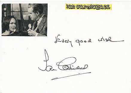 Ian Carmichael † 2010  Film & TV Autogramm Karte original signiert 