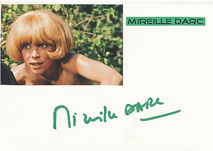 Mireille Darc † 2017  Film & TV Autogramm Karte original signiert 