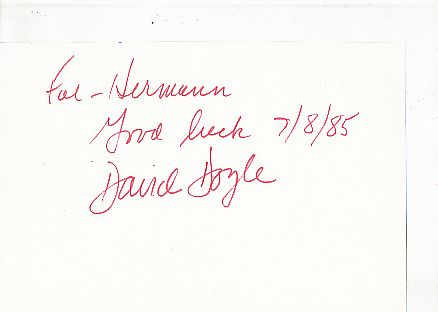 David Doyle † 1997  Film & TV Autogramm Karte original signiert 