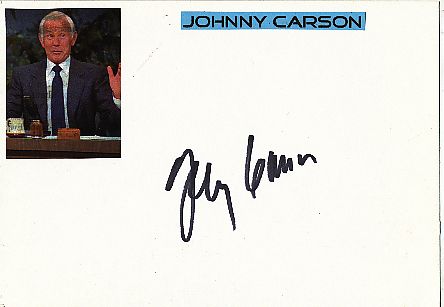 Johnny Carson † 2005  Film & TV Autogramm Karte original signiert 