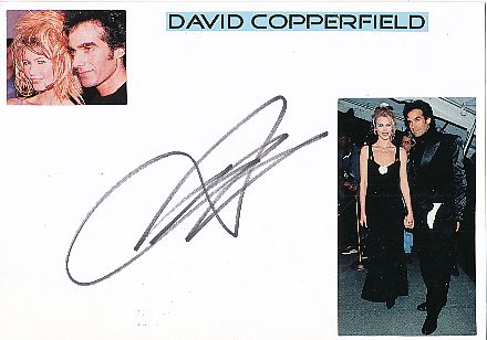 David Copperfield  Magier Zauberer Autogramm Karte  original signiert 
