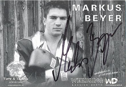 Markus Beyer † 2018  Boxen  Autogrammkarte  original signiert 