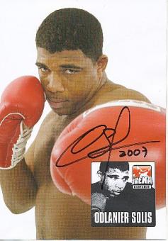 Odlanier Solis  Kuba   Boxen  Autogrammkarte  original signiert 