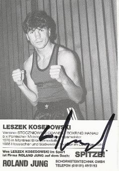 Leszek Kosedowski  Polen   Boxen  Autogrammkarte  original signiert 