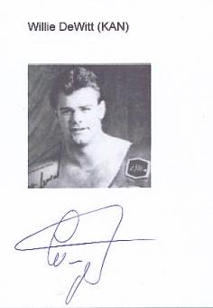 Willie DeWitt  Kanada  Boxen  Autogramm Karte original signiert 