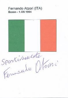 Fernando Atzori † 2020 Italien  Boxen  Autogramm Karte original signiert 