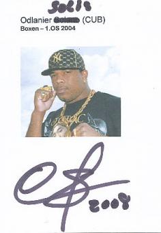 Odlanier Solis  Kuba Olympiasieger 2004  Boxen  Autogramm Karte original signiert 