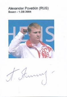 Alexander Povetkin  Rußland Olympiasieger 2004  Boxen  Autogramm Karte original signiert 