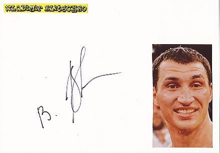 Wladimir Klitschko Ukraine Weltmeister  Boxen  Autogramm Karte original signiert 