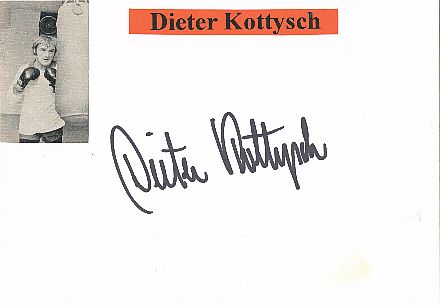 Dieter Kottysch † 2017 Olympiasieger 1972  Boxen  Autogramm Karte original signiert 
