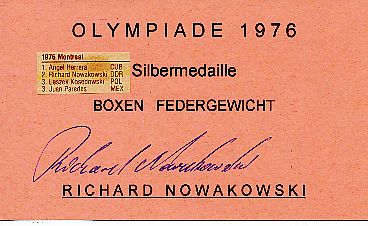 Richard Nowakowski  DDR  Boxen  Autogramm Karte original signiert 