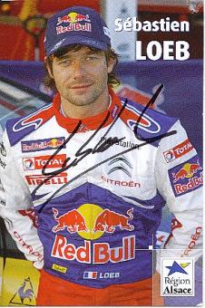 Sebastien Loeb  Frankreich Weltmeister  Rallye  Auto Motorsport  Autogrammkarte  original signiert 