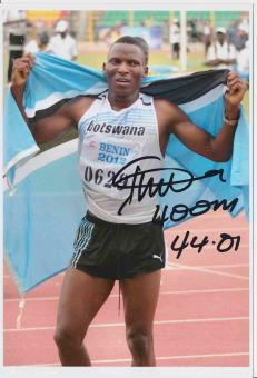 Isaac Makwaia  Botswana  Leichtathletik Autogramm Foto original signiert 