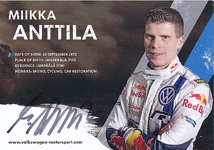Miikka Anttila  Finnland  Rallye  Auto Motorsport  Autogrammkarte  original signiert 