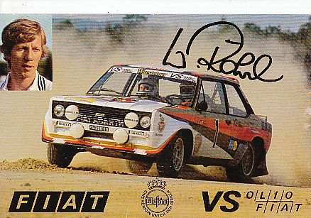 Walter Röhrl  Fiat  Rallye  Auto Motorsport  Autogrammkarte original signiert 