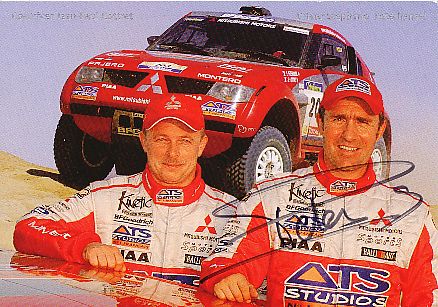 Stephane Peterhansel  Dakar  Rallye  Auto Motorsport  Autogrammkarte original signiert 
