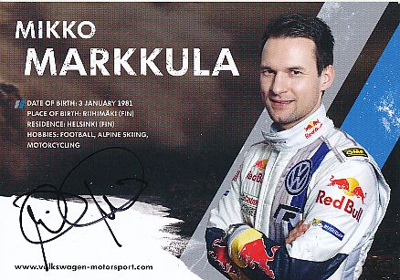 Mikko Markkula  Rallye  Auto Motorsport  Autogrammkarte original signiert 