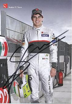 Sergio Perez  Mexico  Sauber  Formel 1 Auto Motorsport  Autogrammkarte  original signiert 