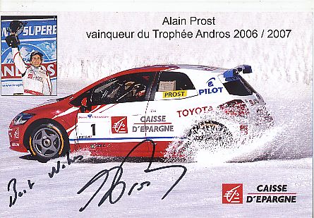 Alain Prost  Frankreich Toyota  Formel 1 Auto Motorsport  Autogrammkarte  original signiert 