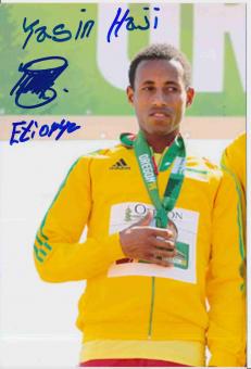 Yomif Kejelcha  Äthiopien  Leichtathletik Autogramm Foto original signiert 