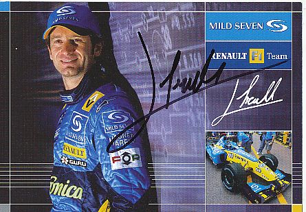 Jarno Trulli  Renault  Formel 1 Auto Motorsport  Autogrammkarte  original signiert 