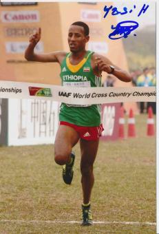 Yomif Kejelcha  Äthiopien  Leichtathletik Autogramm Foto original signiert 