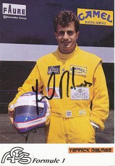 Yannick Dalmas  Formel 1 Auto Motorsport  Autogrammkarte  original signiert 