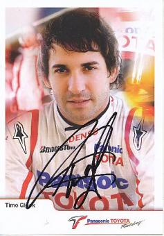 Timo Glock  Toyota  Formel 1 Auto Motorsport  Autogrammkarte  original signiert 