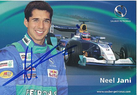 Neel Jani  Sauber  Formel 1 Auto Motorsport  Autogrammkarte  original signiert 
