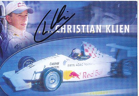 Christian Klien  Formel 1 Auto Motorsport  Autogrammkarte  original signiert 