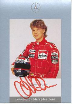 Jan Magnussen  Mercedes  Formel 1 Auto Motorsport  Autogrammkarte  original signiert 