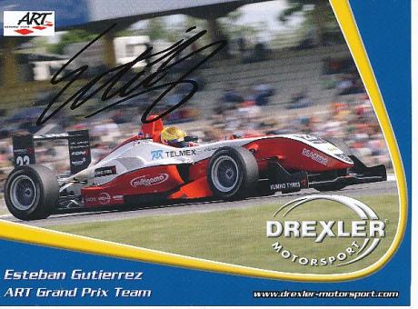 Esteban Gutierrez  Formel 1 Auto Motorsport  Autogrammkarte  original signiert 
