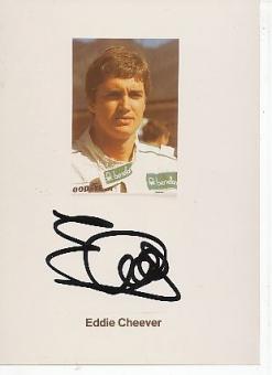 Eddie Cheever  Formel 1  Auto Motorsport  Autogramm Foto original signiert 