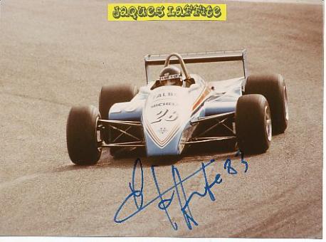 Jacques Laffite  Frankreich  Formel 1  Auto Motorsport  Autogramm Foto original signiert 