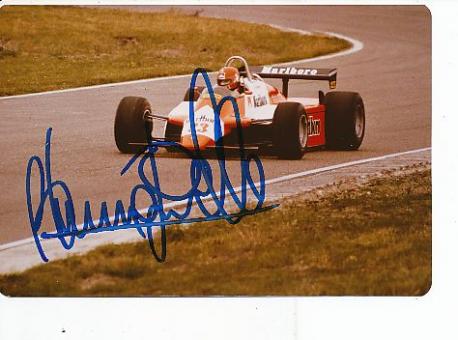 Bruno Giacomelli  Formel 1  Auto Motorsport  Autogramm Foto original signiert 