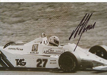 Alan Jones  Australien Weltmeister  Formel 1  Auto Motorsport  Autogramm Foto original signiert 