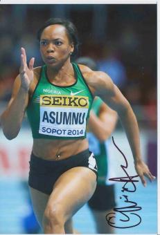 Gloria Asumnu  Nigeria  Leichtathletik Autogramm Foto original signiert 
