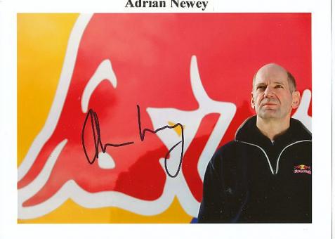 Adrian Newey  Red Bull  Formel 1  Auto Motorsport  Autogramm Foto original signiert 