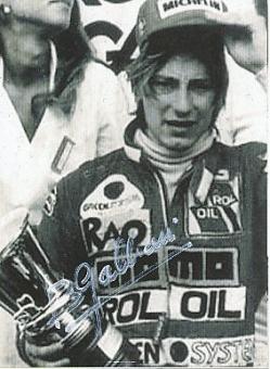 Beppe Gabbiani  Formel 1   Auto Motorsport  Autogramm Foto original signiert 
